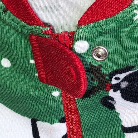 Hanna Anderson Baby Holiday Dog Print One-Piece Zip Sleeper US 6-12 Mos … - Picture 5 of 15